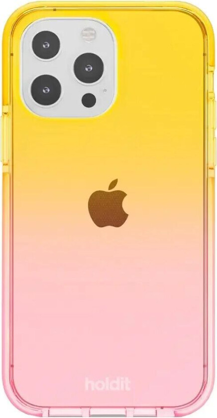 Holdit iPhone 13 Pro Seethru Deksel - Gradient Bright Pink/Orange Juice