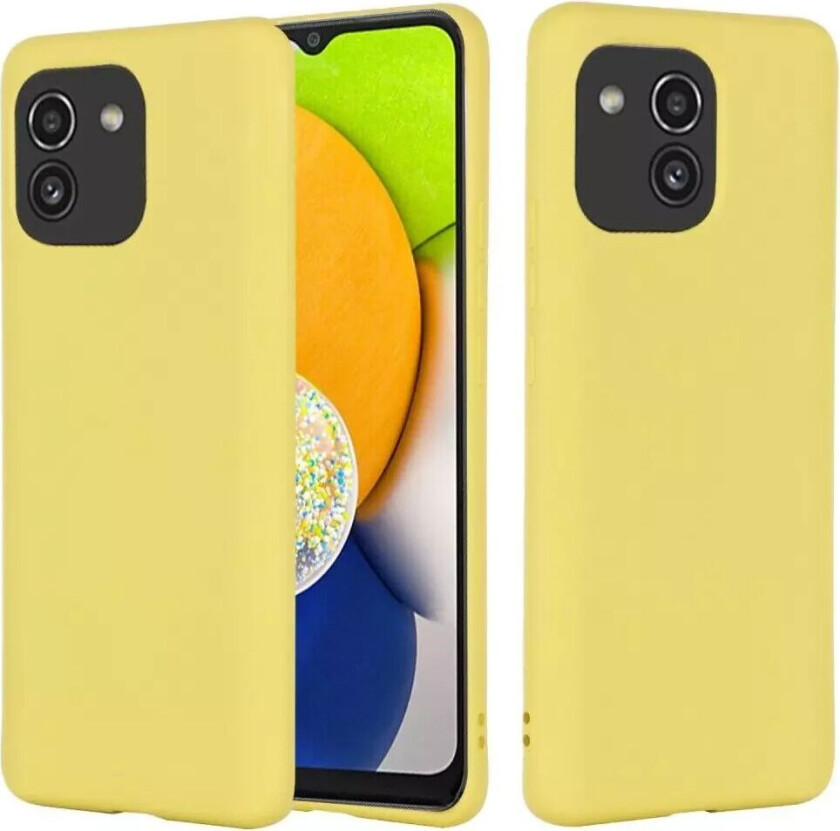 Samsung Galaxy A03 Liquid Silikon Deksel - Gul