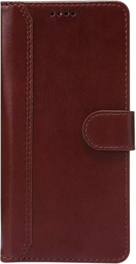 iPhone SE (2022 / 2020) / 8 / 7 Flip Deksel med Lommebok - Vertikal Sying - Brun