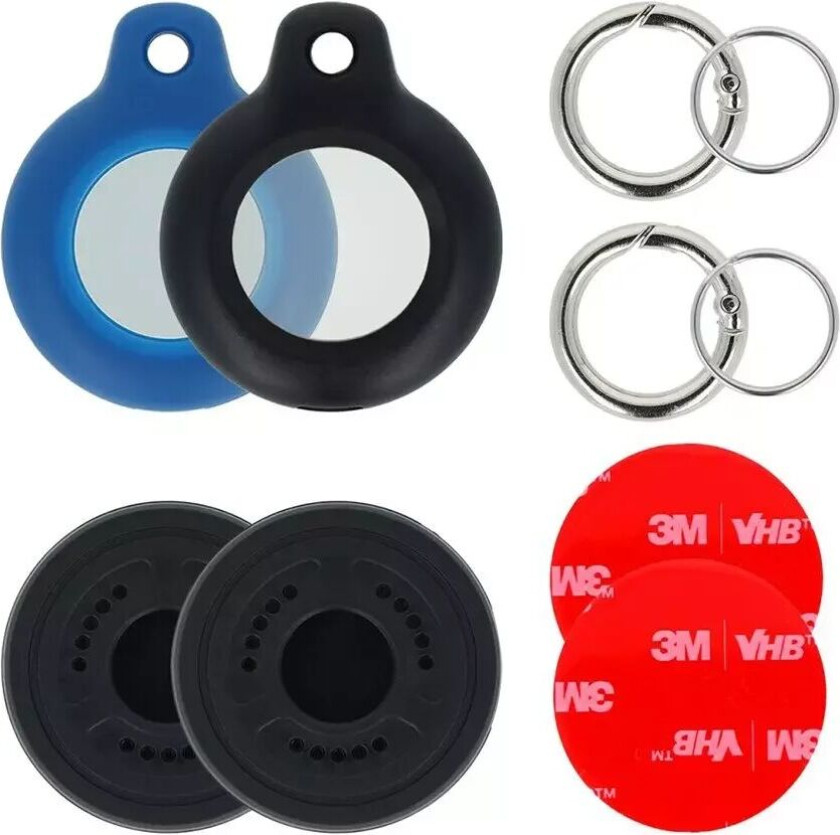 4smarts Airtag Active Stark Mount - 4 Pack - Svart / Blå