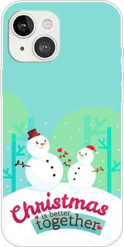 iPhone 15 Fleksibelt Plast Jul Deksel - Merry Christmas - Snømenn