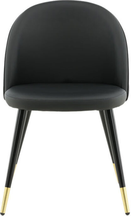 Velvet spisestuestoler PU kunstskinn svart.