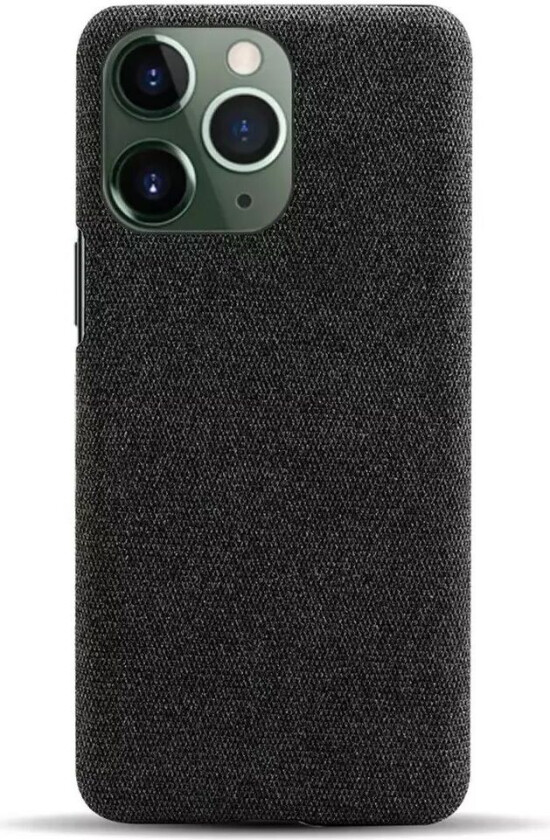 iPhone 14 Pro Stoff Plast Deksel - Svart