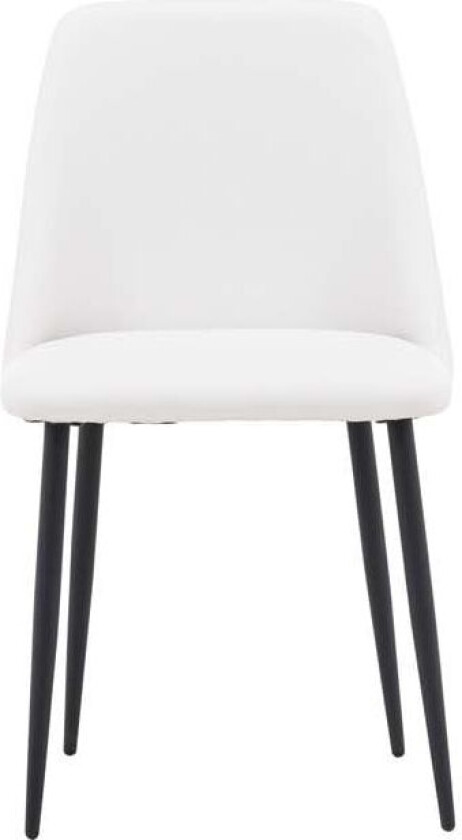 Night spisestuestoler PU kunstskinn hvit, svart.