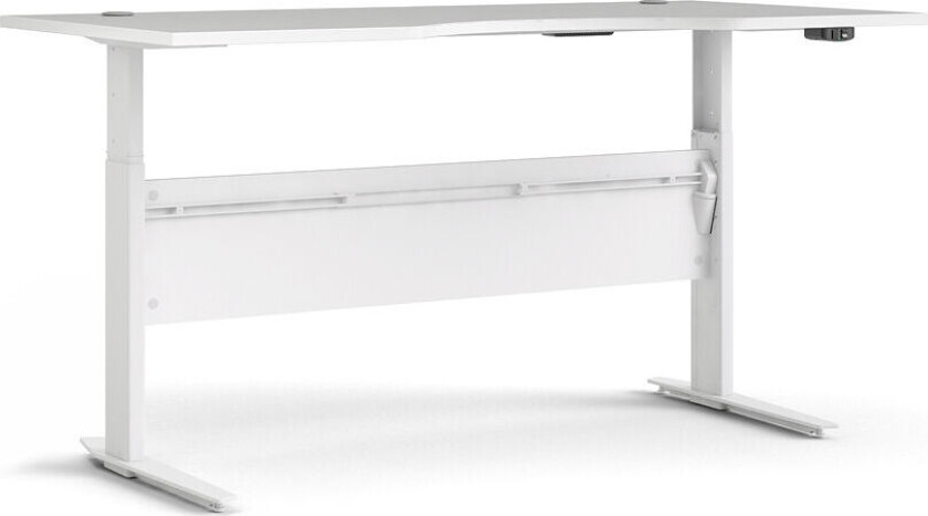Prisme skrivebord elektrisk heve senke funktion, hvit