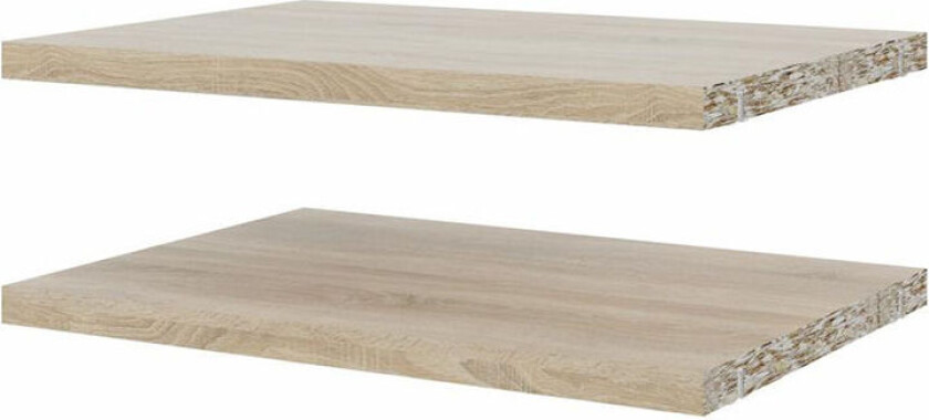 Base hylle 2 løse hyller 37x26,5, eik dekor.