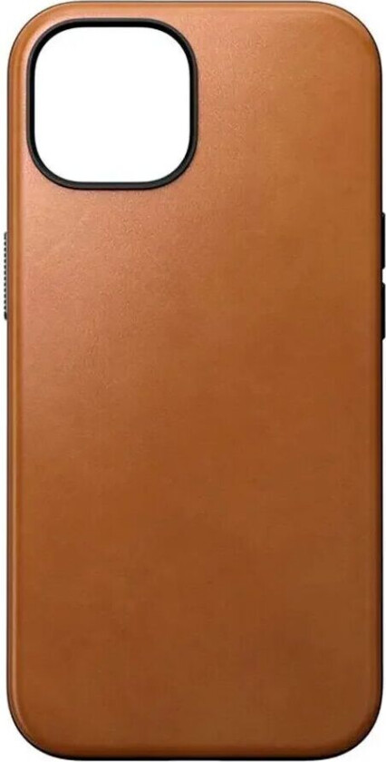 iPhone 15 Modern Leather Deksel - MagSafe Kompatibel - Tan