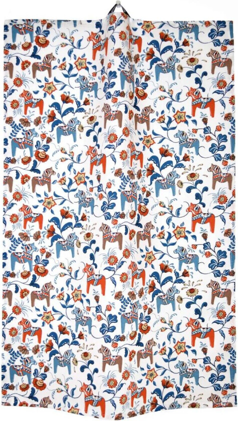 Leksand mini kjøkkenhåndkle Blå-oransje