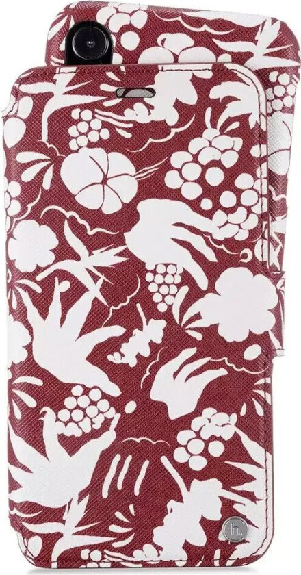 Holdit iPhone XR Wallet Magnet Deksel - Stockholm Tropical White