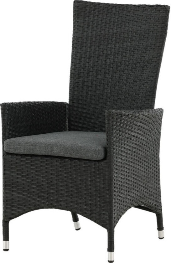 Bilde av Padova hagestol inkl. pute, innstillbar svart .