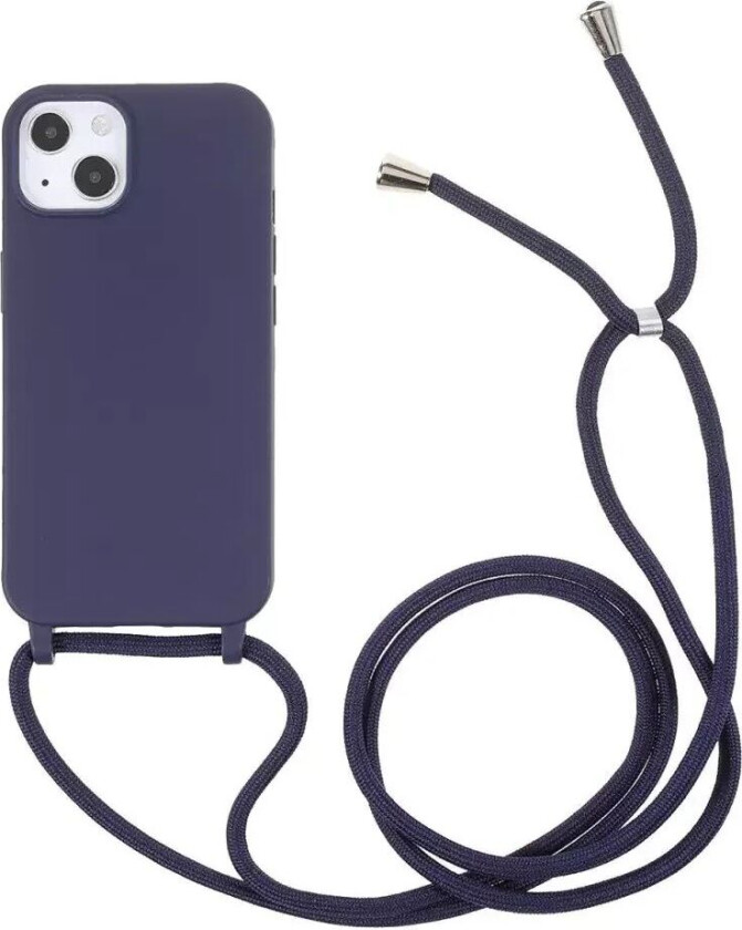 iPhone 13 Fleksibelt Deksel Med Stropp - Blå