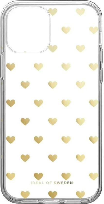 iPhone 12 / 12 Pro iDeal Of Sweden Clear Deksel - Golden Hearts