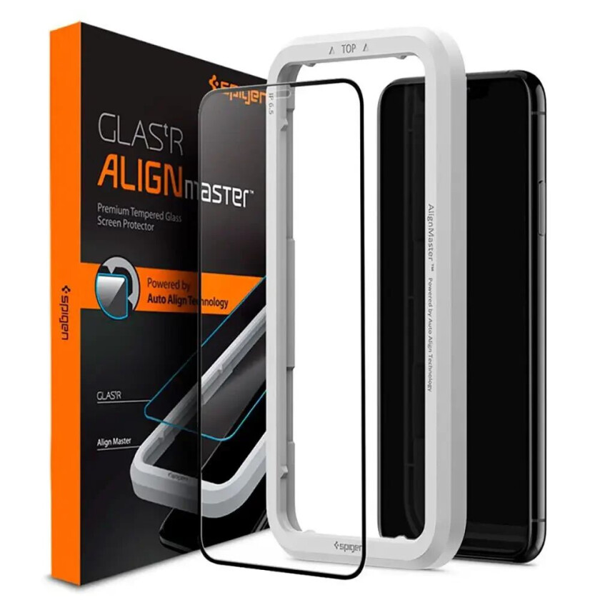 iPhone 11 / XR Skjermbeskyttelse - Svart Kant