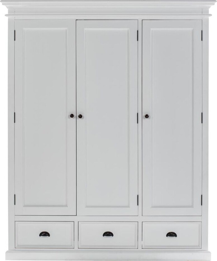 Halifax garderobeskap 3 dører og 3 skuffr hvit.