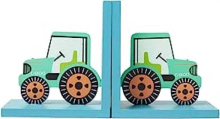 Green Tractor Bookends