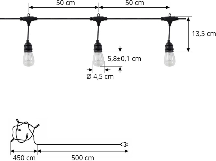 Prios Liezel LED-lyslenke 10,3W RGB 3 000 K Tuya