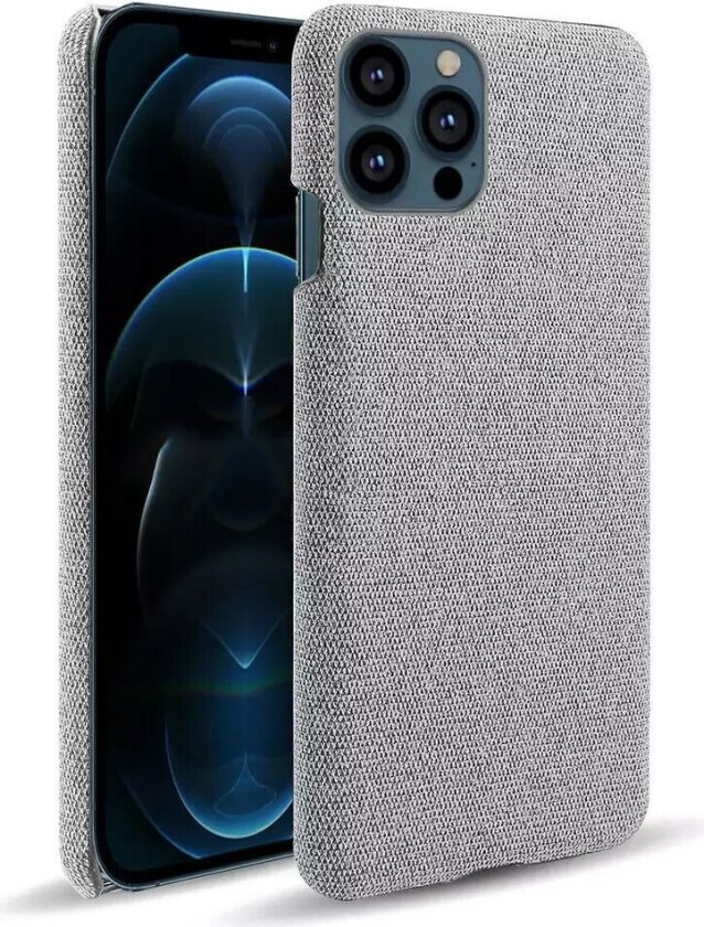 iPhone 13 Pro KSQ Stoff Plast Deksel - Lysegrå