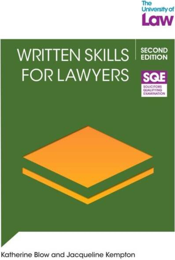 SQE2 Written Skills for Lawyers 2e av Katherine Blow