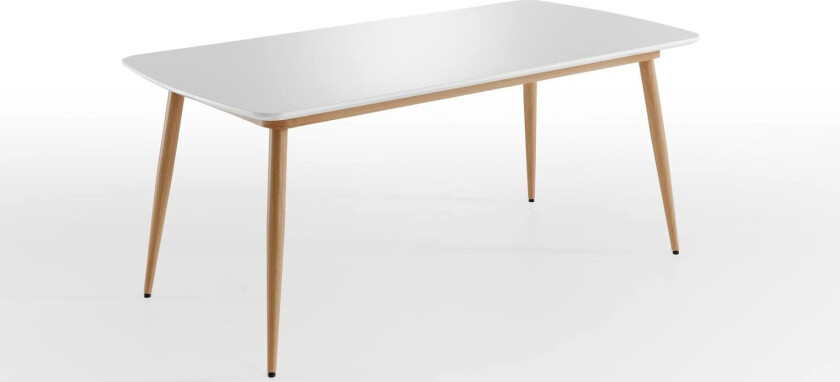 Bozen spisebord 90x180 cm hvit,honning.