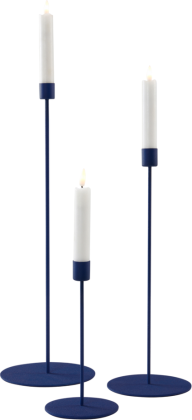 ELSY lysestake 3-pk Mørk blå