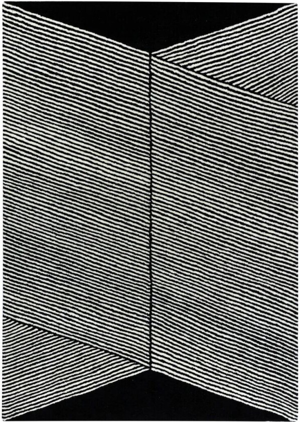 Rectangles ullteppe svart 170x240 cm
