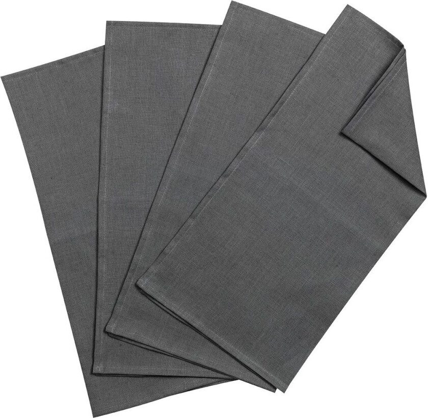 Clean servietter 45 x 45 cm 4-stk. charcoal