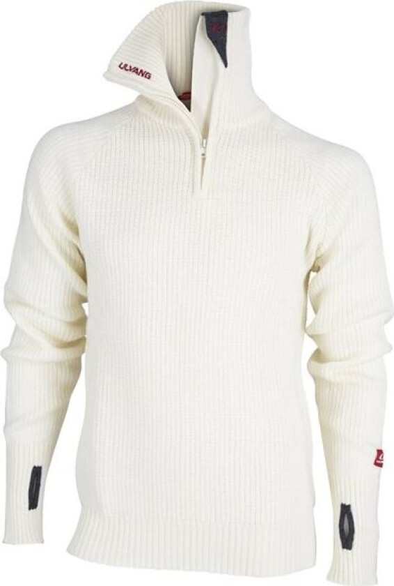 Rav sweater w/zip, ullgenser, unisex Vanilje