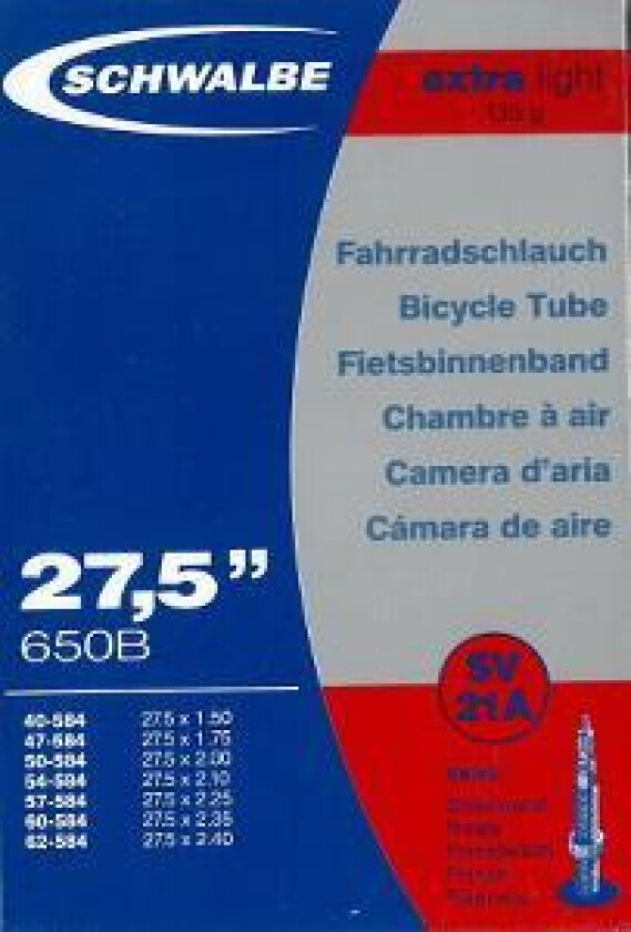 21a Sv Extra Light 27,5 X 1,50-2,40" Presta Slange