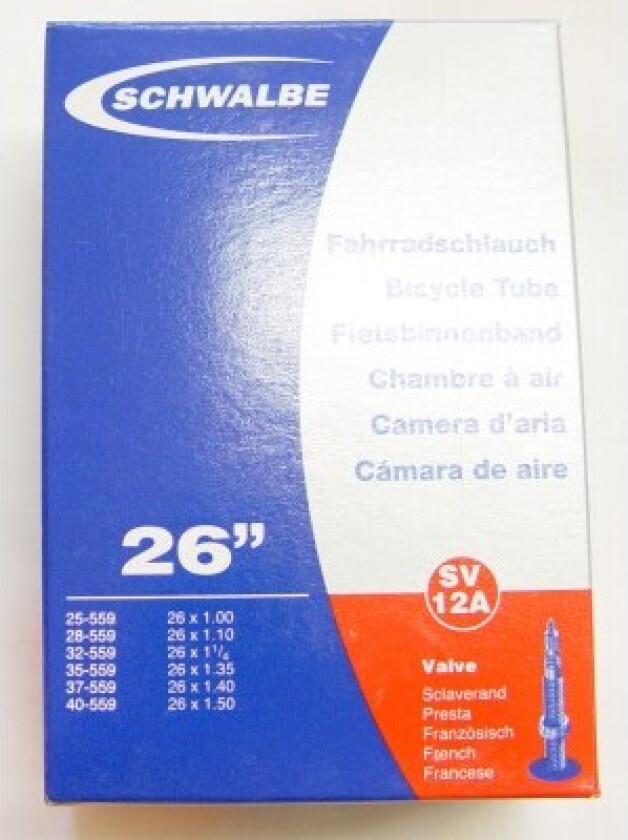 12a Sv, 26" X 1,125-1,50", Presta Slange