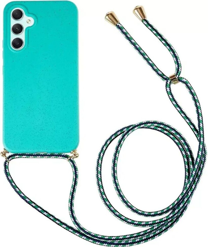 Samsung Galaxy A14 (5G) Fleksibelt Plastdeksel m. Ledning / Stropp - Turkis