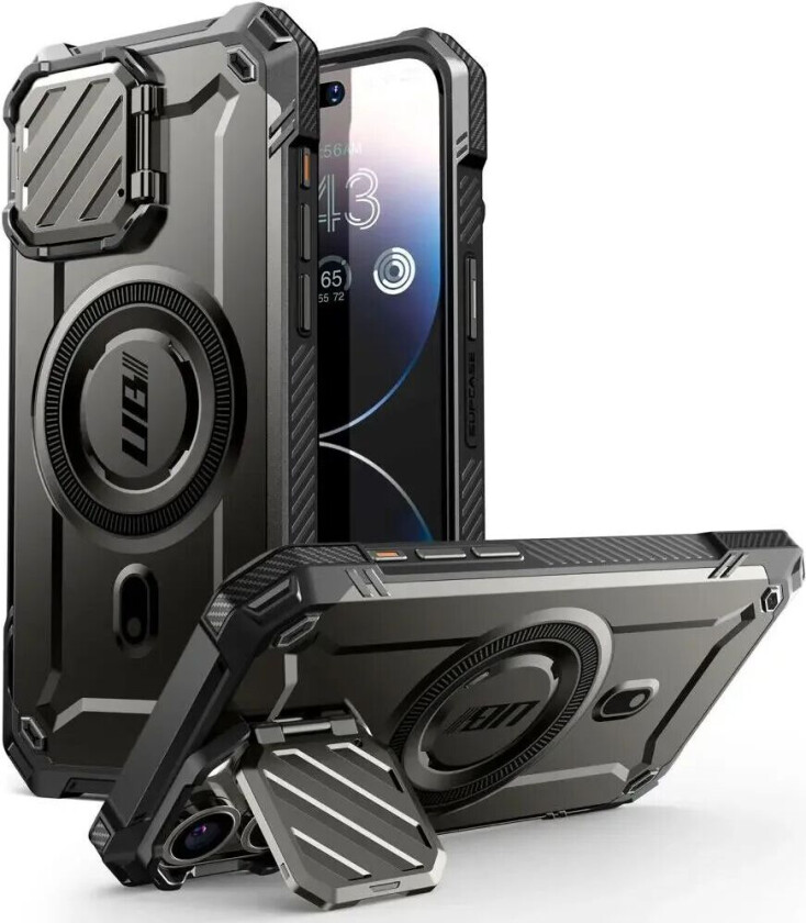 SUPCASE iPhone 15 Pro Max SUPCASE Unicorn Beetle XT Mag Håndverker Deksel med Skjermbeskytter - MagSafe Kompatibel - Svart
