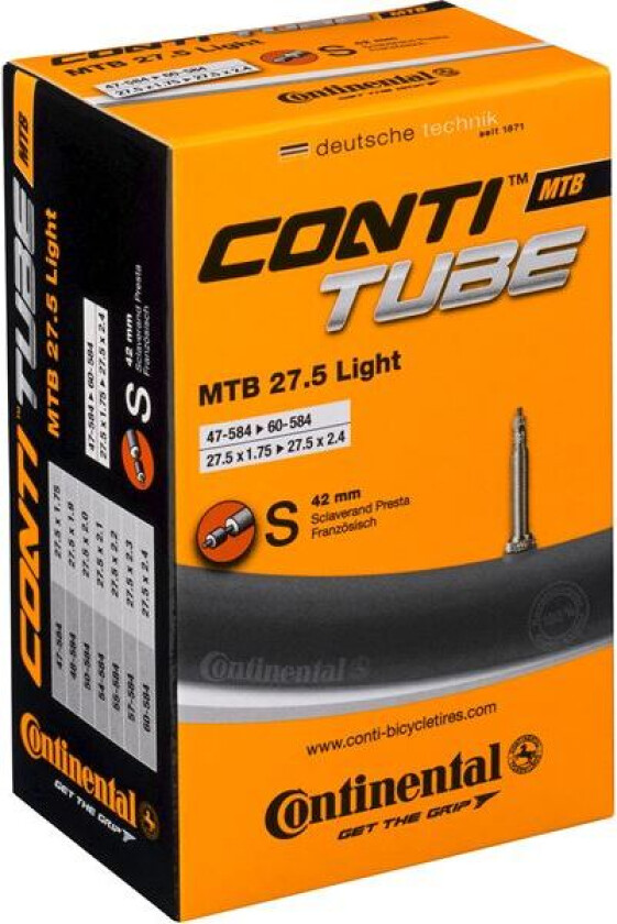 Mtb Light Sv42, 27,5 X 1,75-2,50" Presta Slange