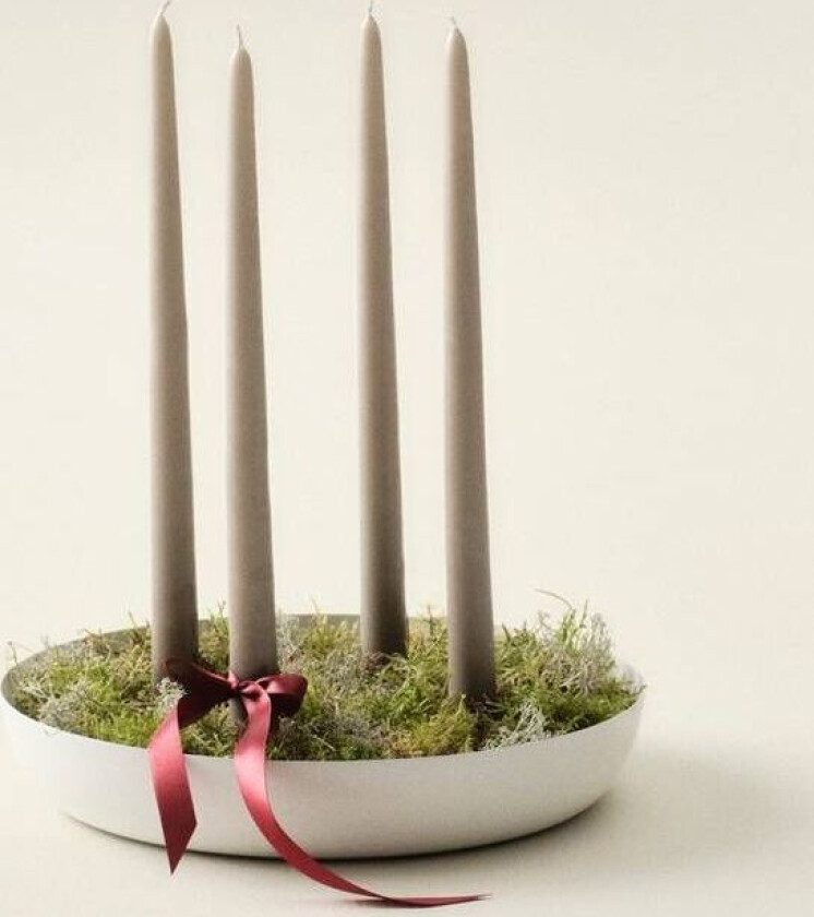 ROUND lysestake Matt hvit