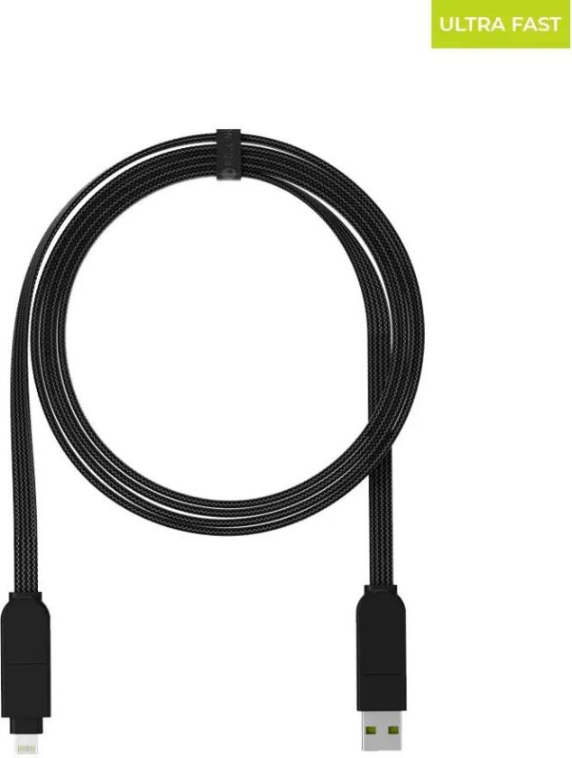 Rolling Square inCharge X Max USB-A / USB-C-kabel Til Micro USB / USB-C / Lightning 6-i-1 100W - Svart