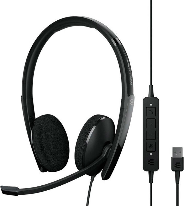 Epos Adapt 160 Ii Hodesett Usb-a Optimert For Uc Stereo Svart