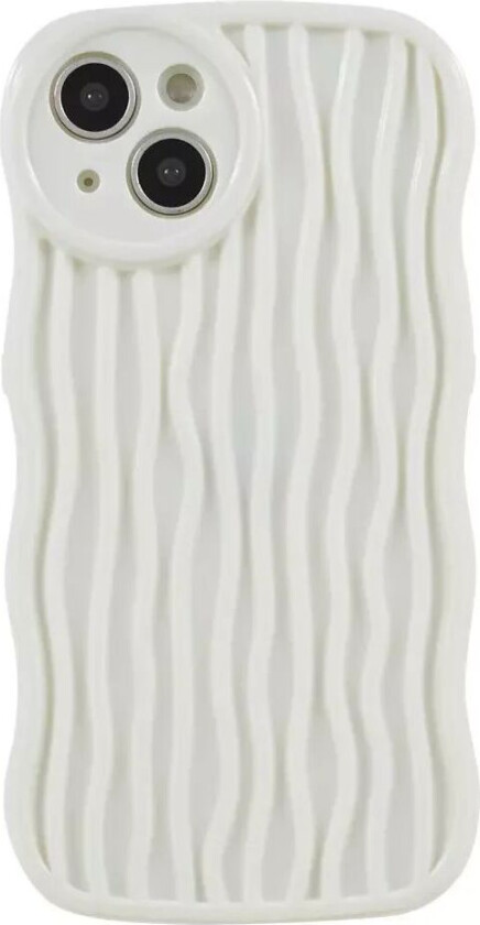 iPhone 13 Fleksibelt Deksel - Bølget - Hvit