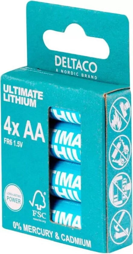 Lithium 4 x AA Batterier