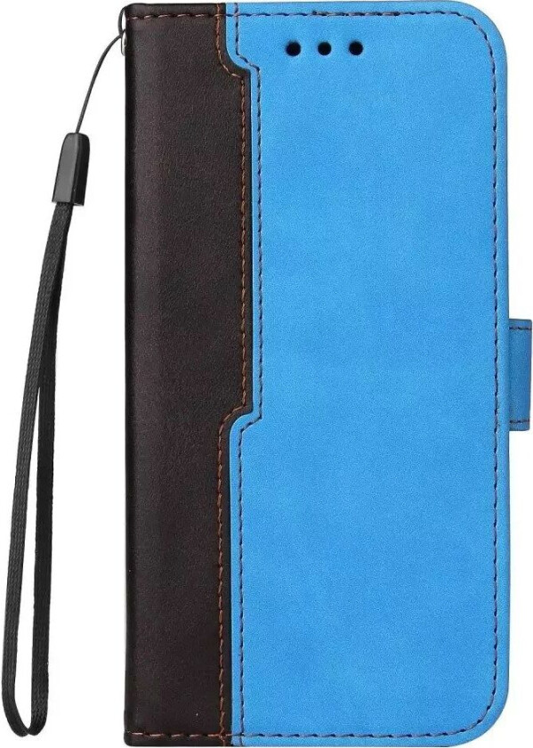 Samsung Galaxy M52 (5G) Tofarget Skinndeksel med Lommebok - Blå / Svart