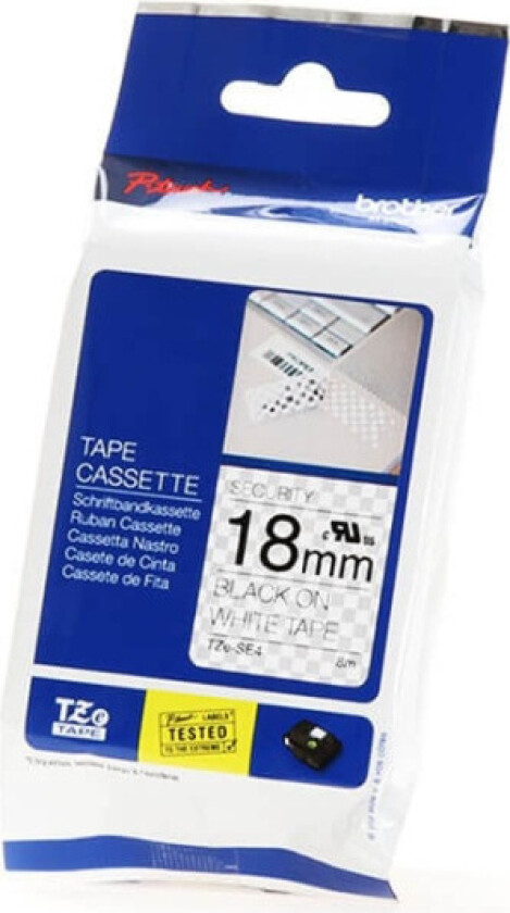 Bilde av Tape 18mm Tze-se4 Svart/hvit
