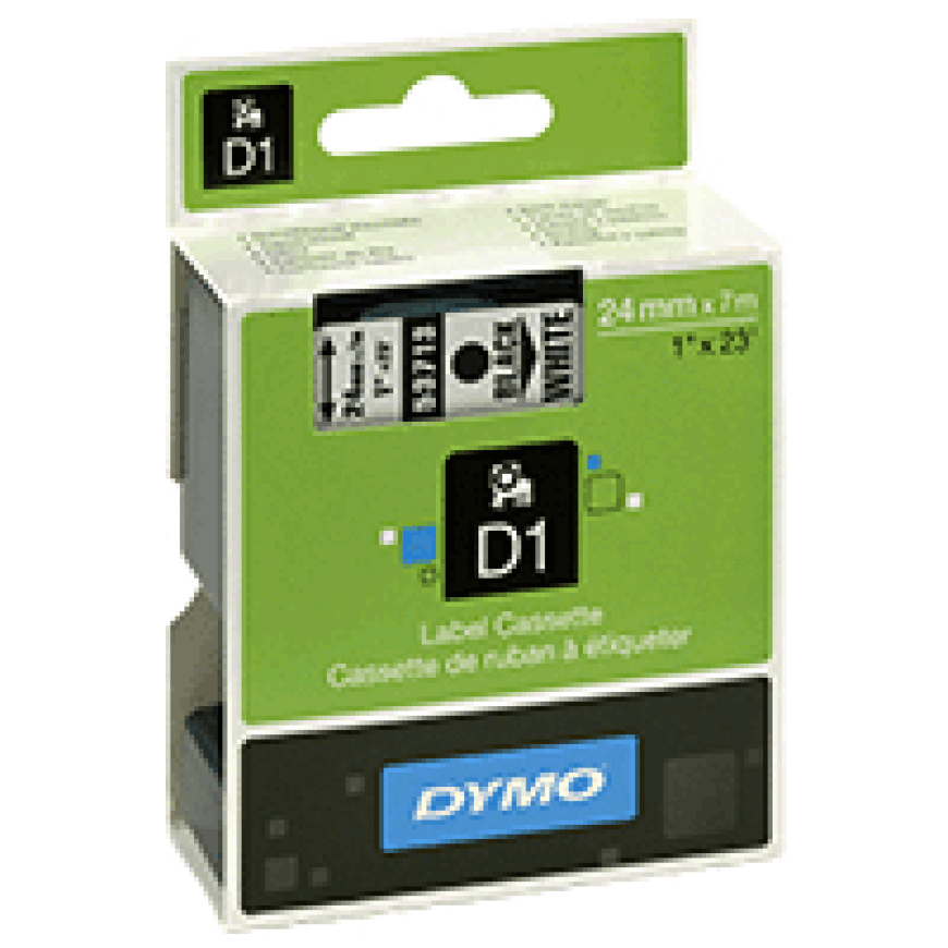 Bilde av Dymo Tape D1 24mm Svart/hvit