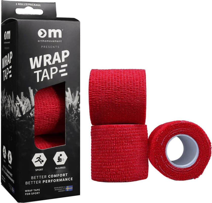 Wrap Tape 3 Pack, fotballteip RED