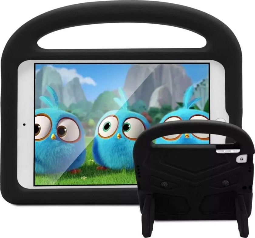 iPad Barn Deksel med Stativfunksjon - Black Bird
