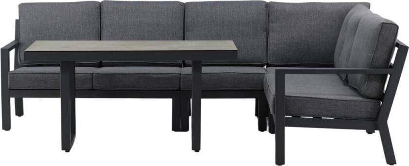 Barcelona loungesett 2 deler grå,svart.