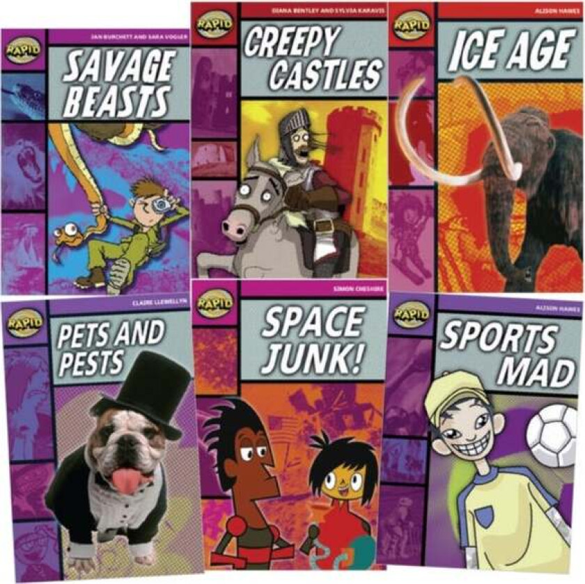 Learn at Home: Rapid Reading Pack 2 for struggling readers in Years 3-6 (6 dyslexia-friendly reading av Alison Hawes, Claire Llewellyn