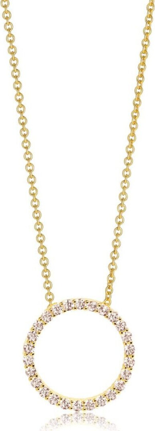 Bilde av Biella Forgylt Sølv Halskjede Med Zirconia SJ-P3120-CZ-YG45-60