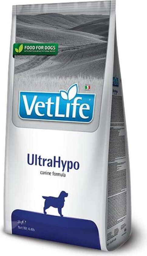 VetLife UltraHypo Tørrfôr til hund 2 kg
