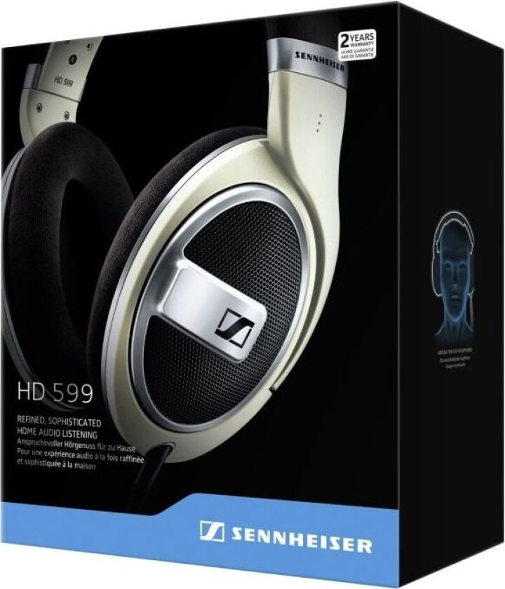 Hd 599 Hodetelefoner 3,5 Mm Jakk Stereo Beige, Brun, Sølv