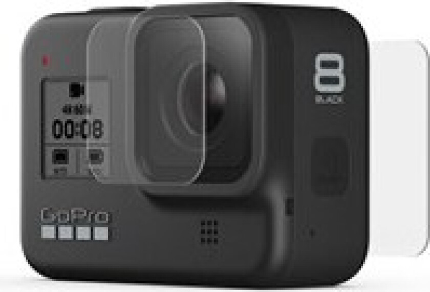 Gopro Tempered Glass Lens + Screen Protectors Hero8 Black