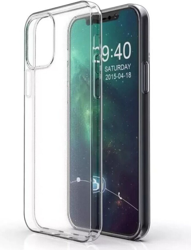 iPhone 12 Pro Max Bump Safe Fleksibelt Plastdeksel - Gjennomsiktig