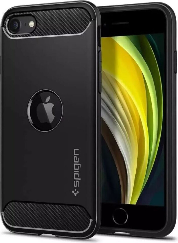 iPhone SE (2022 / 2020) / 8 / 7 Rugged Armor Bakdeksel - Svart